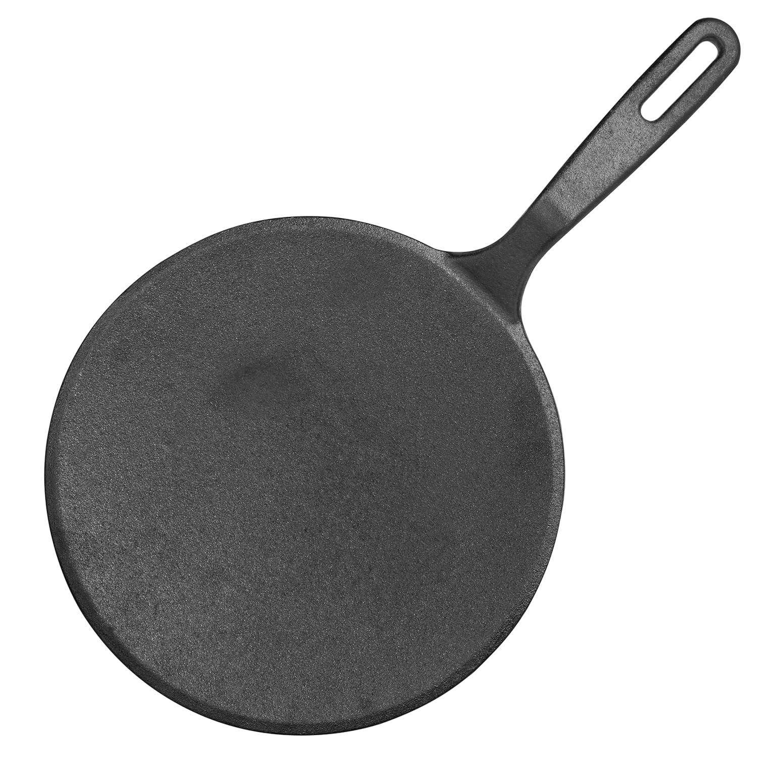 Wekitch Pre-Seasoned Cast Iron Concave Tawa for Dosa & Roti | Nonstick Cookware, Induction & Gas Stove Compatible, 26cm (10 Inch) – Black