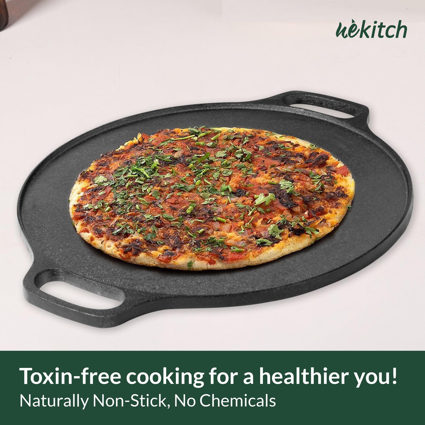 Cast iron tawa for induction cooktops