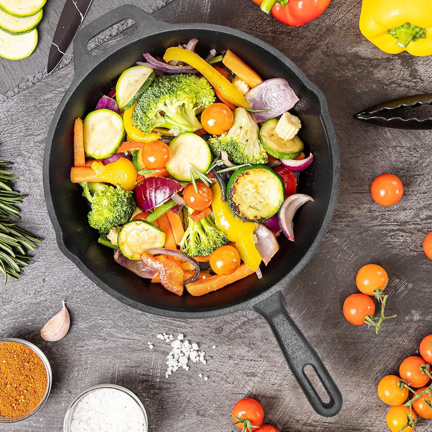 Made in India Wekitch cast iron fry pan, durable, nonstick, and oven-safe
